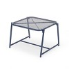 Christopher Knight Home Bucknell Outdoor Small Side Table Iron Matte Navy Blue - 2 of 4