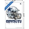 NFL Dallas Cowboys - Drip Helmet 20 Wall Poster, 22.375 x 34, Framed 