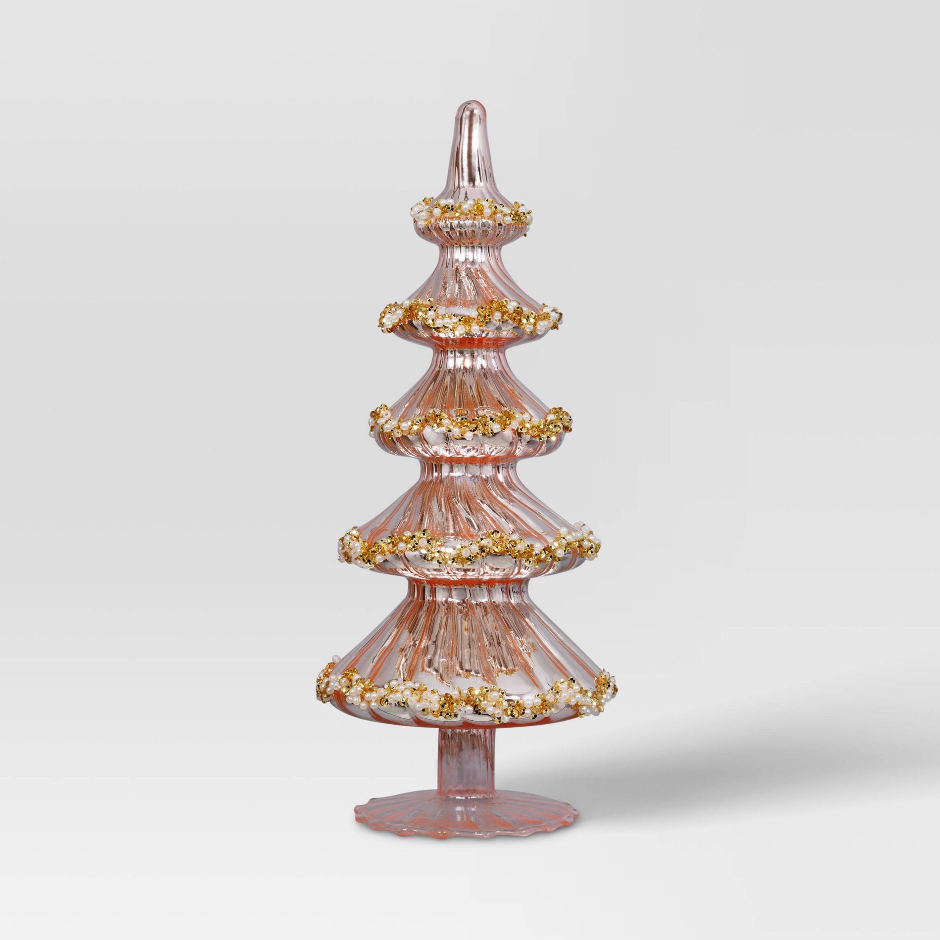 10.25" Christmas Glass Tree Pink - Wondershop™