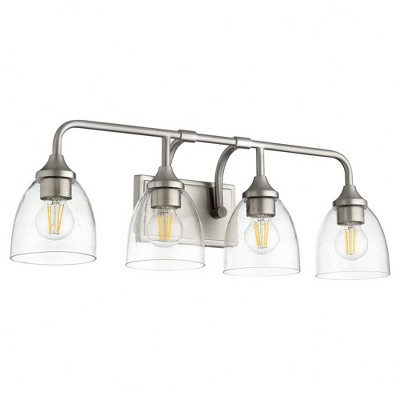 Quorum Lighting Enclave Glass Satin Nickel 4-Light 26.5 Ceiling Fan