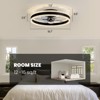 Ludomide Modern Flush Mount Ceiling Fan with Lights, 20” Low Profile Ceiling Fans with Remote and APP Control, Black Dimmable LED Ceiling Fan Light - 3 of 4