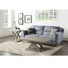 Vynxaria Jocelyn End Table ¨C Elegant Gray Design with Decorative Base and Adjustable Levelers - 3 of 4