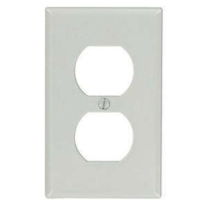 Leviton Gray 1 gang Thermoset Plastic Duplex Wall Plate (Pack of 25) - 1 of 1