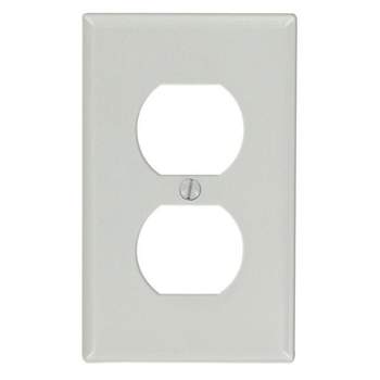 Leviton Gray 1 gang Thermoset Plastic Duplex Wall Plate (Pack of 25)