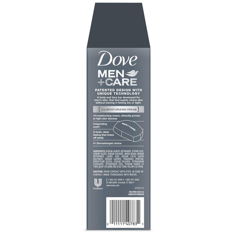 Dove Men+Care Clean Comfort Body &#38; Face Bar Soap - 8pk - 3.75oz each, 4 of 12