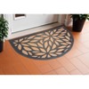 HomeRoots 24" X 36" Black And Brown Rubber and Coir Abstract Outdoor Semi Circle Door Mat - 2 of 4