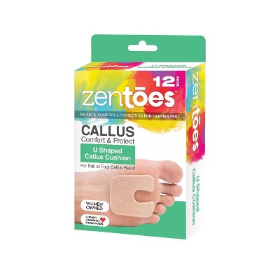 ZenToes U-Shaped Callus Cushion - Beige - 12pk