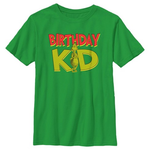 Boy's Dr. Seuss Grinch Birthday Kid T-shirt : Target