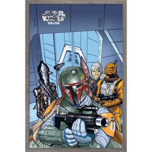 Trends International Star Wars: Manga Madness - Bounty Hunters Framed Wall Poster Prints - 1 of 4