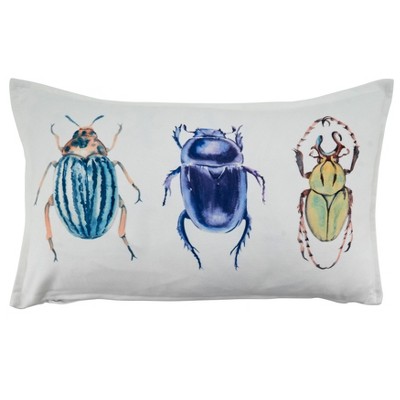 Saro Lifestyle Bugs Throw Pillow With Poly Filling