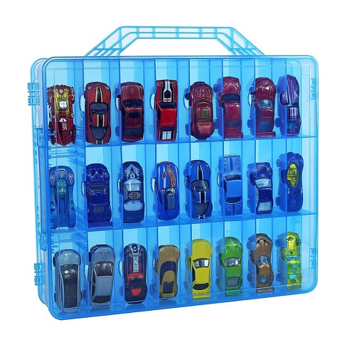 Bins & Things Stackable Toys Organizer Storage Case Compatible with Beyblade, Hot Wheels, Pink