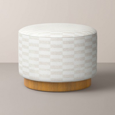 Round Ottoman with Plinth Base - Hearth & Hand™ with Magnolia