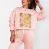 Simply Sage Market Fall Floral Glitter Lightweight Garment Dyed Sweatshirt - 2 of 4