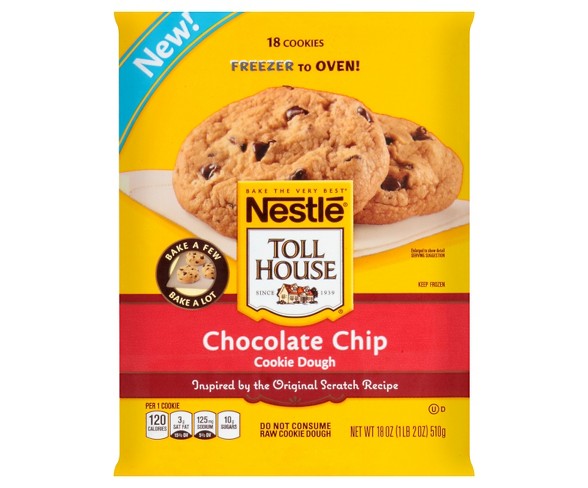 Toll House Chocolate Chip Frozen Cookie Dough 18oz