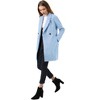 INSPIRE CHIC Women's Notched Lapel Double Breasted Raglan Sleeve Winter Coat - 4 of 4