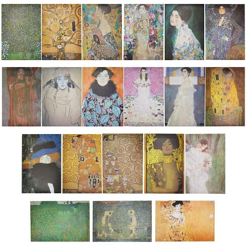 20 Gustav Klimt Posters Wall Art Print Poster For Home Office Apartment Dorm Wall Decoration, 20 Designs, 13 X 19 Inches : Target