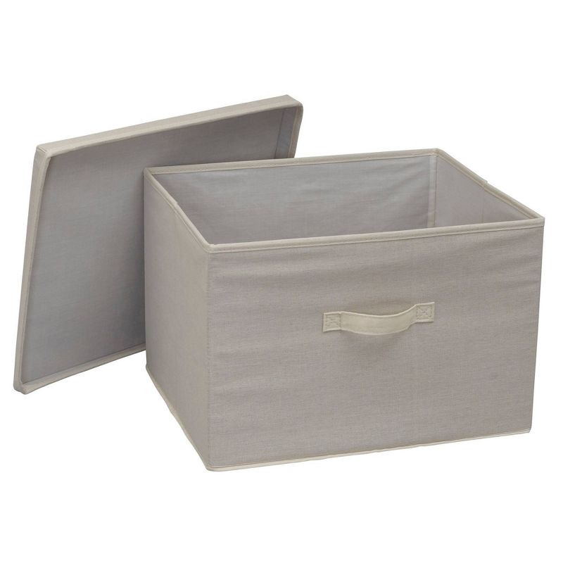Household Essentials Wide Storage Box with Lid Natural, 5 of 9