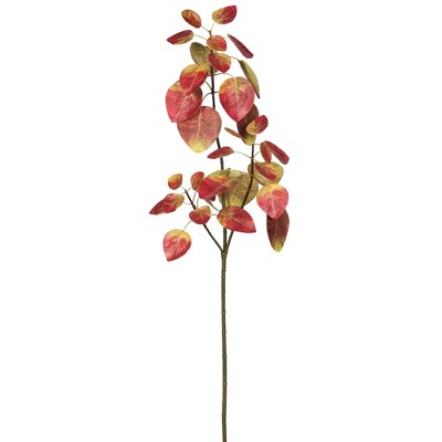 Vickerman 36" Artificial Autumn Red Eucalyptus Spray. Includes 3 sprays per pack.