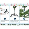 Prelit Artificial Christmas Tree with 200 Lights, Foldable Stand, On/Off Foot Pedal, Easy Assembly, Holiday Decor for Home, Party, Office, Green - 4 of 4