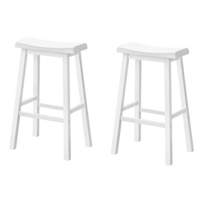 29" Saddle Seat Barstool White - EveryRoom