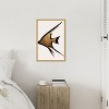 Amanti Art Beige Fish by Eins Kubistika Canvas Wall Art Print Framed - 4 of 4