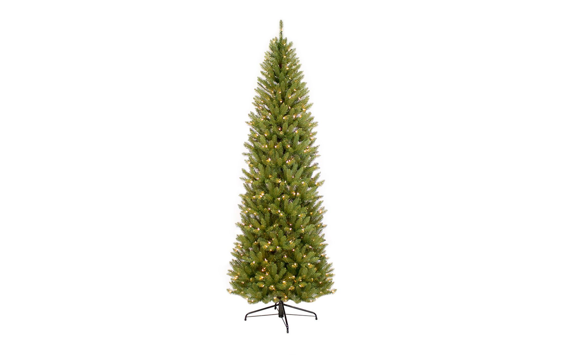 7.5ft Pre-lit Artificial Pencil Artificial Christmas Tree Slim Forest Fir
