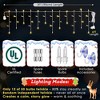 Itopfox 3 Pack 3FT Indoor Window Icicle Lights 50 Bulbs 12 Twinkle Warm White UL Certified for Standard US Windows Christmas Decor - 3 of 4