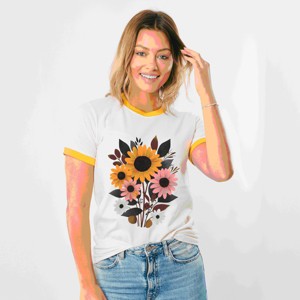 Simply Sage Market Sunflower Garden Ringer Tee - 1 of 4