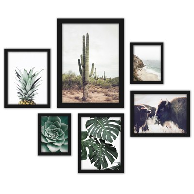 (set Of 6) Framed Prints Gallery Wall Art Set Contemporary Southwest ...