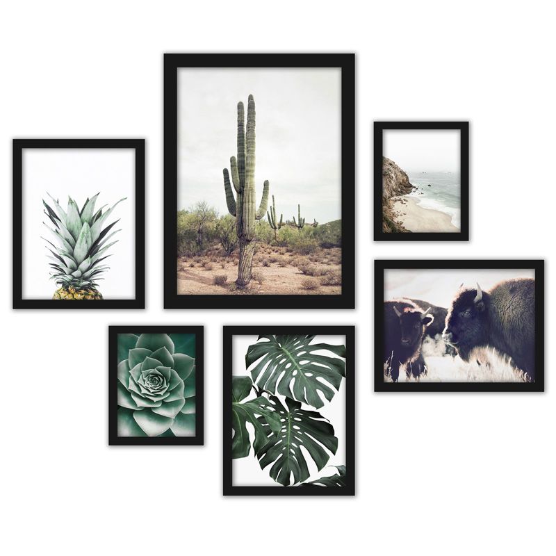Americanflat Botanical (Set Of 6) Framed Prints Gallery Wall Art Set Contemporary Cactus Southwest Photography By Sisi And Seb, 1 of 5