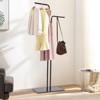 YIYIBYUS Metal Coat Rack, Entryway Coats Hanger Stand with 4 Hooks for Coats, Hats, Scarves, Clothes, and Handbags - 2 of 4