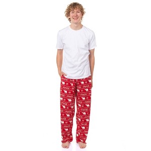 Coca-Cola Men's Holiday Fleece Pajama Pants - Red : Target