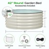 Aoodor 17'' Tall Aluzinc Metal Raised Garden Bed 42'' Round - Outdoor Open - 3 of 4