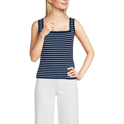 Lands' End Women's High Retention Square Neck Tank Sweater