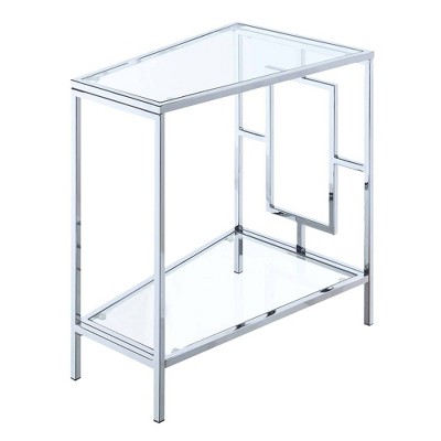 Town Square Chrome Wedge End Table Chrome - Breighton Home