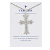 Anna-Kaci Silver Tone Crystal Rhinestone Cross Patonce Necklace with Message Card & Envelope Jewelry Gift - 2 of 4