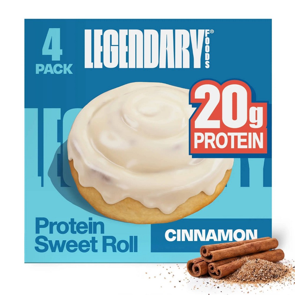 Legendary Foods Gluten Free and Keto Friendly Protein Sweet Roll - Cinnamon - 9.5oz/4ct