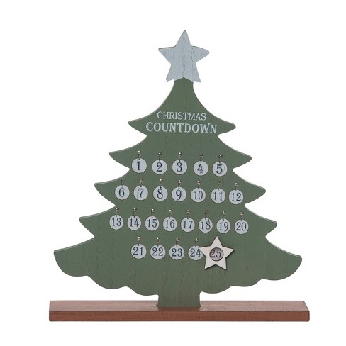 Transpac Wood 10.47 in. Multicolored Christmas Holiday Countdown Calendar Set of 2 - image 1 of 3