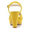 Allegra K Women's Buckle Closure Platform Chunky Heels Slingback Sandals - 3 of 4