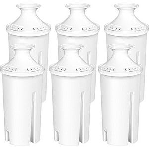 Fil-Fresh 6-Pack Replacements for Brita Water Filter, Pitchers and Dispensers, Mercury, Copper, Zinc, BPA free, Lasts 2 Months or 40 Gallons - 1 of 4