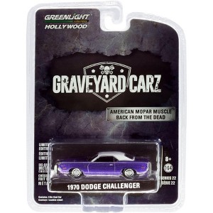 1970 Dodge Challenger Purple w/White Top "Graveyard Carz" (2012) TV Series 1/64 Diecast Model Car by Greenlight - 1 of 3