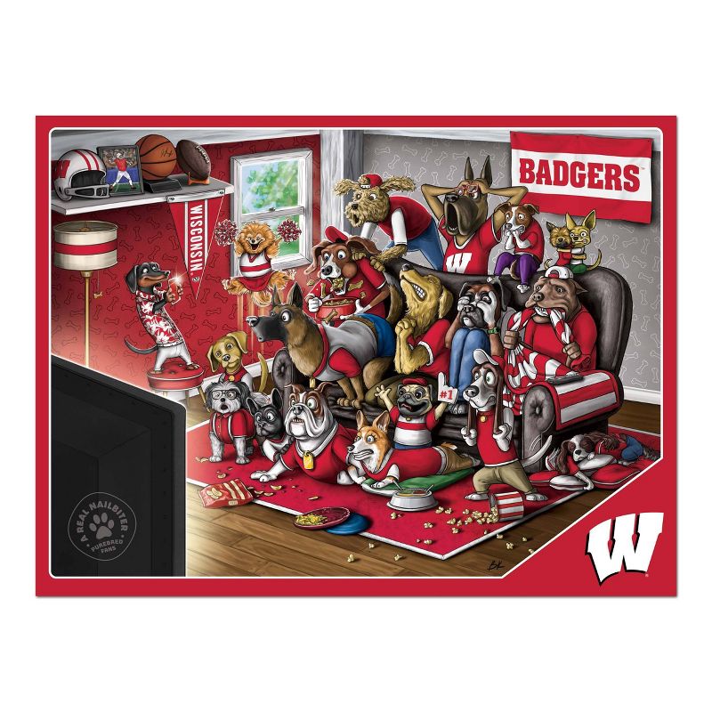 NCAA Wisconsin Badgers Purebred Fans &#39;A Real Nailbiter&#39; Puzzle - 500pc, 3 of 4