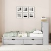 Twin Bed Frame with USB Charging Headboard, Wood Storage Drawers, No Box Spring Needed - Baofuwish - 3 of 4