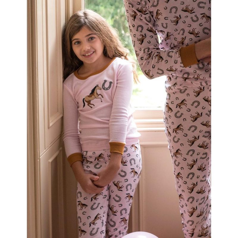 Leveret Kids Two Piece Cotton Animal Design Pajamas, 2 of 4