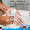 LOLA Products Classic Hand & Nail Brush, 2 Sided - Soft & Stiff, Long-Lasting, Comfortable No-Slip Grip, Cleans Hands & Fingernails, White, 3 Pack - 4 of 4