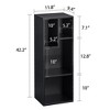 VECELO 3 Tier Bookcase, Small Book Shelf Rustic Bookshelf Storage Organizer - 3 of 4