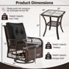 Costway 3 PCS Patio Furniture Set with 2-Tier Side Table and Cushions for Porch Brown/Black - 4 of 4