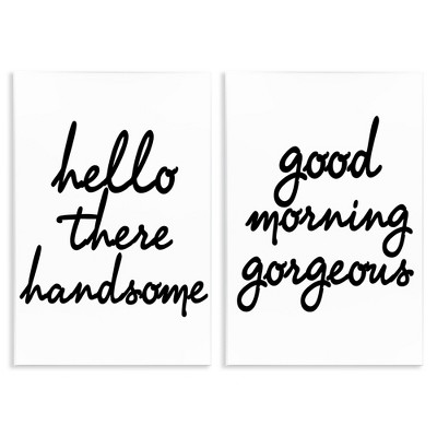 Stupell Industries Handsome & Gorgeous Greetings Wall Plaque Art