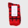 Women's Windowpane Plaid Cozy Crew Socks - Auden™ 4-10 - 2 of 3