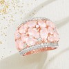 Ross-Simons 5.95 ct. t.w. Rose Quartz Dome Ring With Diamonds in Rose Sterling Silver - 4 of 4